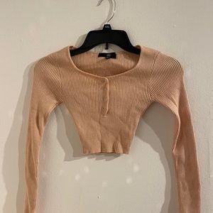 long sleeve ribbed top